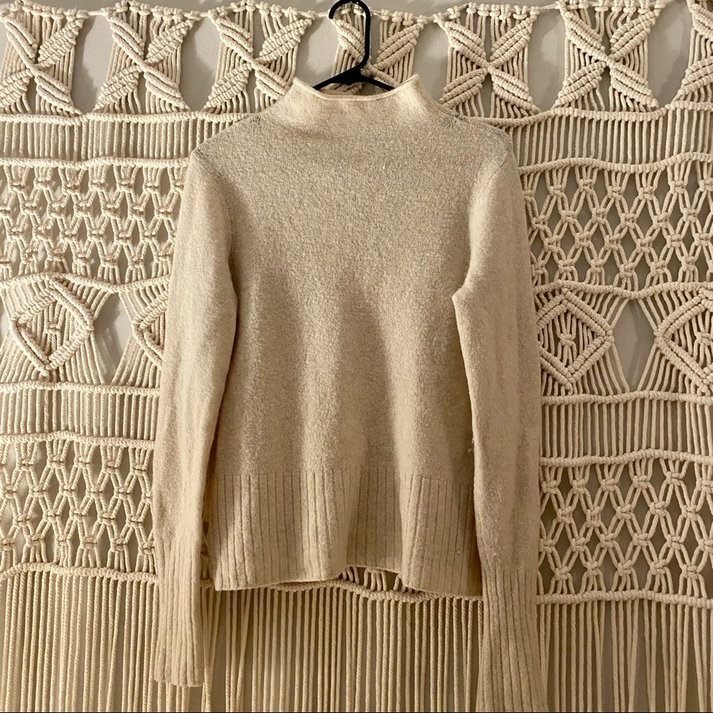 Cream Madewell Alpaca Mock Neck Sweater